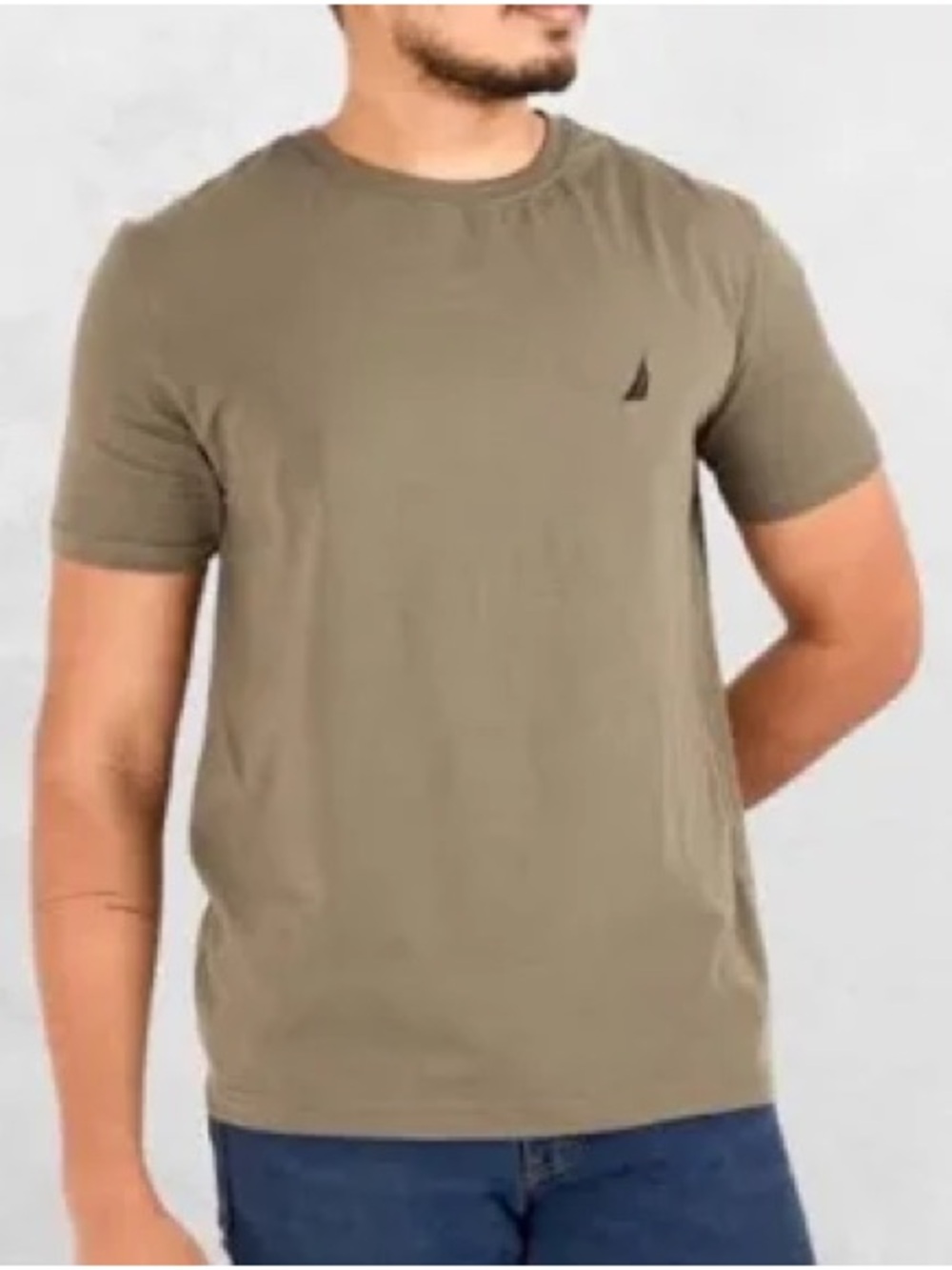 Nautica Short Sleeve Crew Tee in Olive